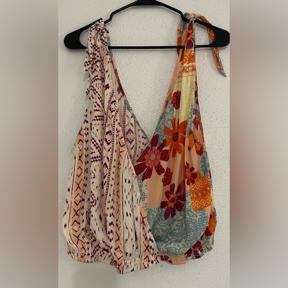 Free People Tied To You Tank Top In Tropical Combo Sz:S - Picture 3 of 16